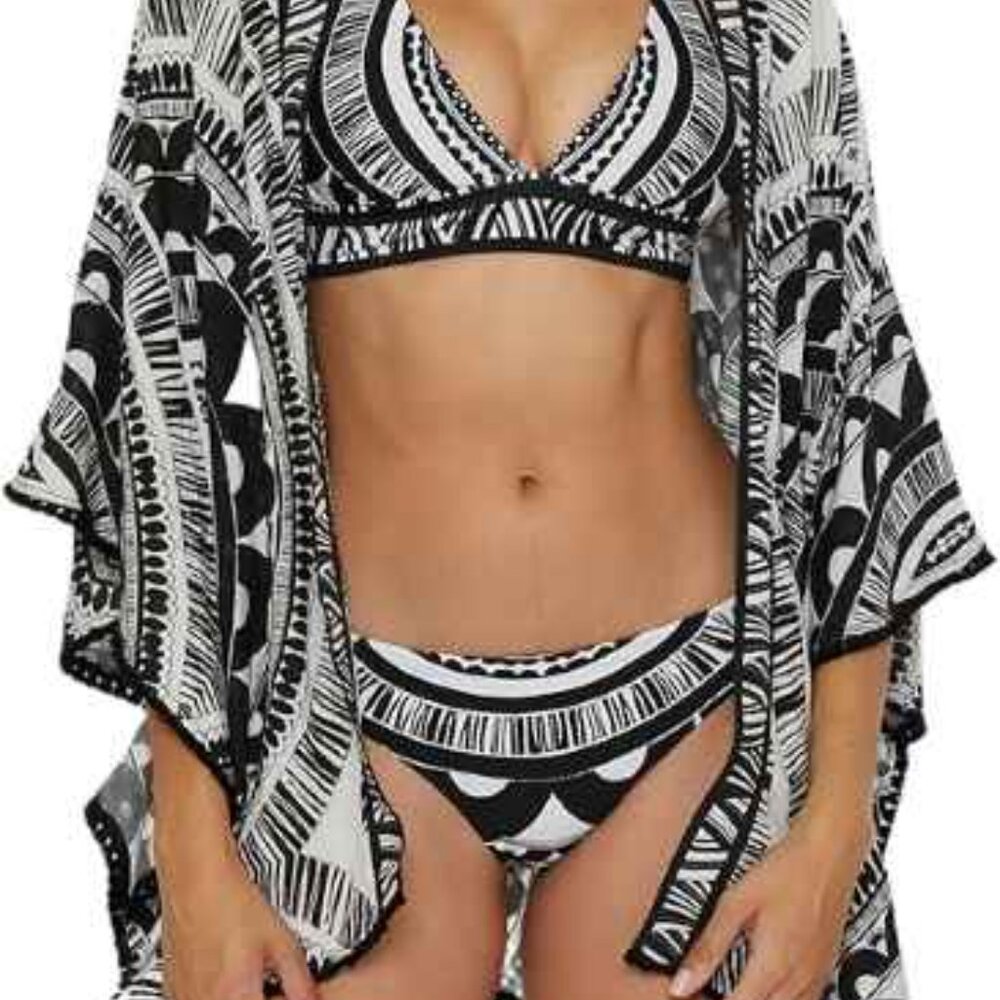 🌴↣↣  Trina Turk Hula Fringe Kimono↣↣🌴O/S